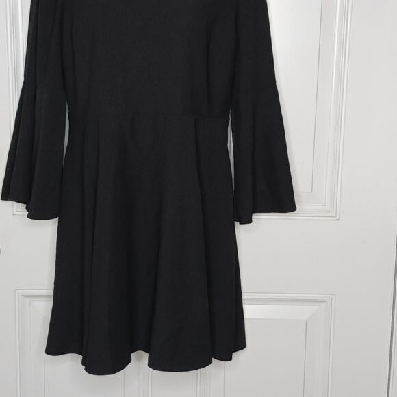 Halston Ponte Fit and Flare Bell Sleeve Dress NWOT - Picture 8 of 12